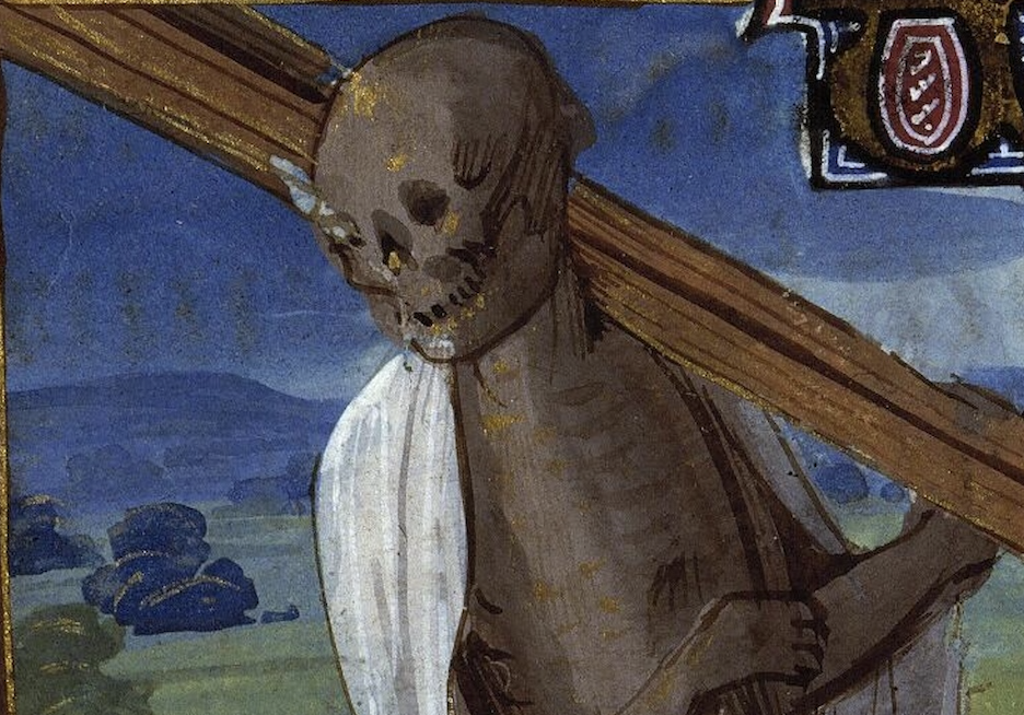 La mort transporte un cercueil